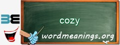 WordMeaning blackboard for cozy
